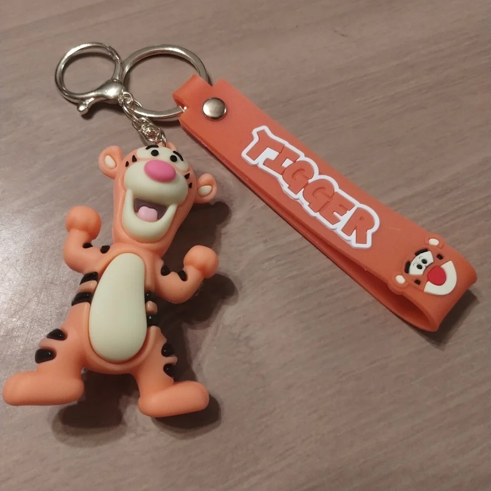 New Disney Tigger 3D Rubber Keychain | Winnie the Pooh Character Bag Charm